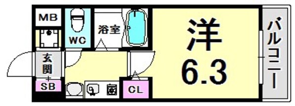 エステムコート新神戸エリタージュの物件間取画像